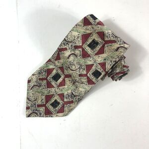 Vintage JRT James River Traders All Silk Made In USA Tie Abstract Geometric